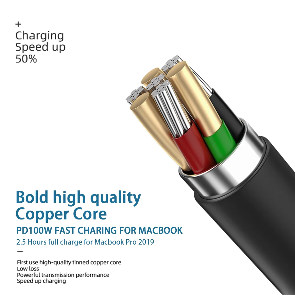 NNBILI 100W USB C To USB Type C Cable PD Fast Charging Charger Cord USBC 5A TypeC Cable For Macbook Matebook Samsung Xiaomi POCO