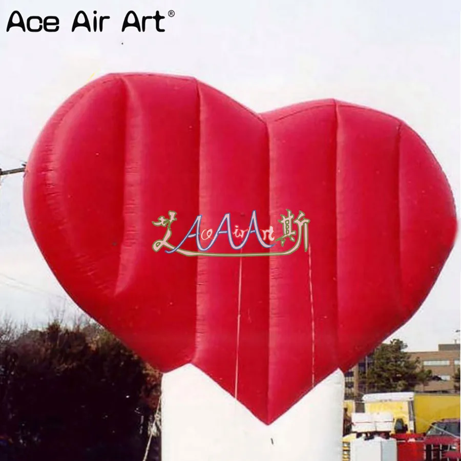 Decoration Inflatable Red Heart with Base for Valentine's day Event and Party