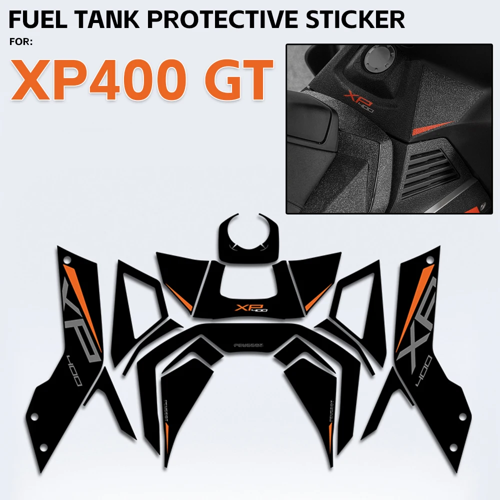 Motorcycle Side Decal Gas Knee Grip Protector Anti Slip Sticker XP400 Fuel Tank Sticker For   Peugeot XP400 GT XP 400 GT XP400GT