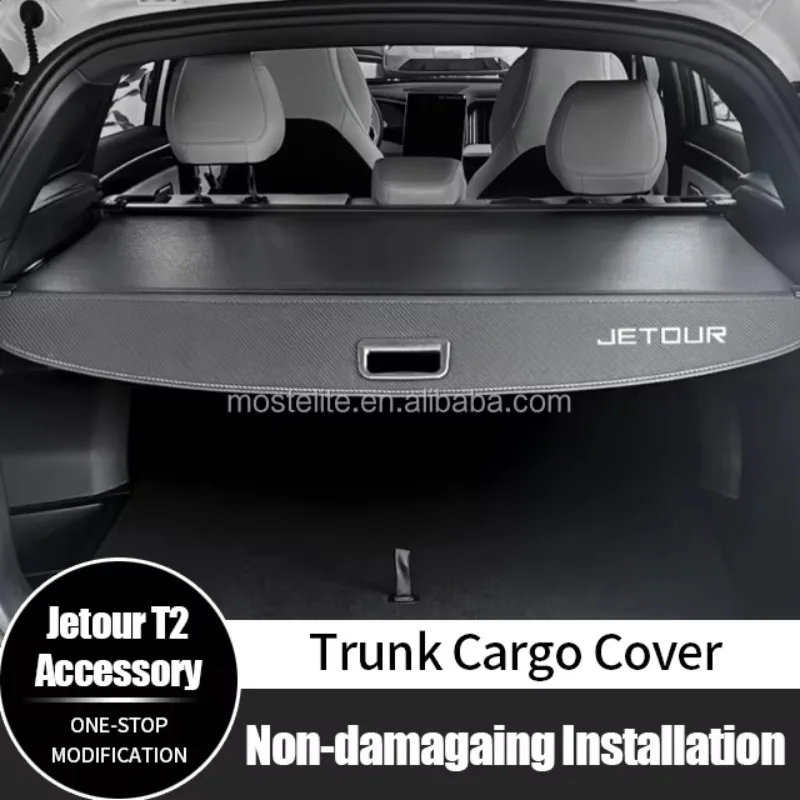 

New2024 2025 High Quality Canvas Retractable Luggage Shade Shield Rear Trunk Cargo Cover For Jetour T2 Traveler Accessories