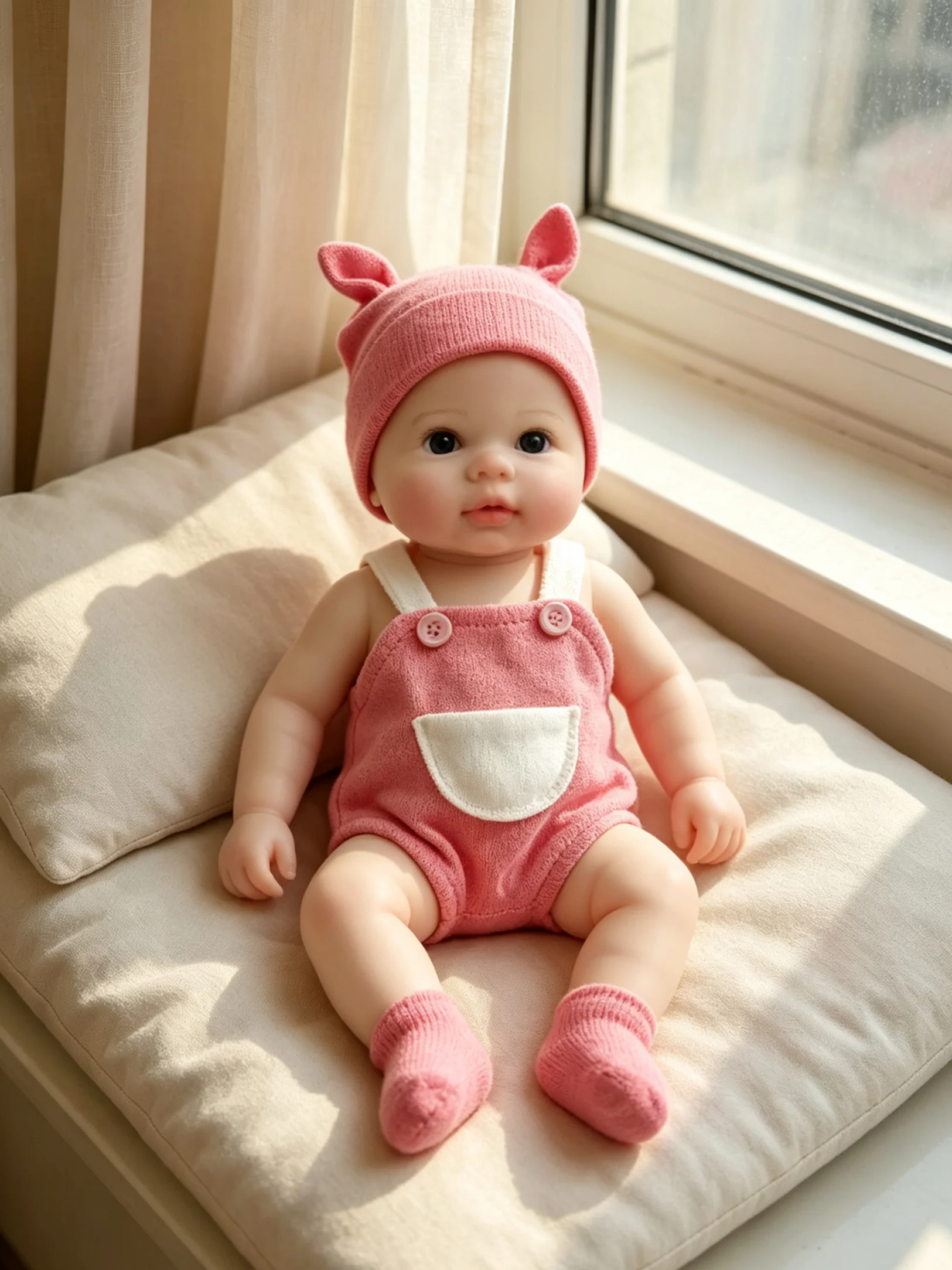 poupee-reborn-en-silicone-integral-de-13-pouces-avec-yeux-ouverts-peau-realiste-peinte-a-la-main-modele-d'art-de-collection-ensemble-complet-d'habits