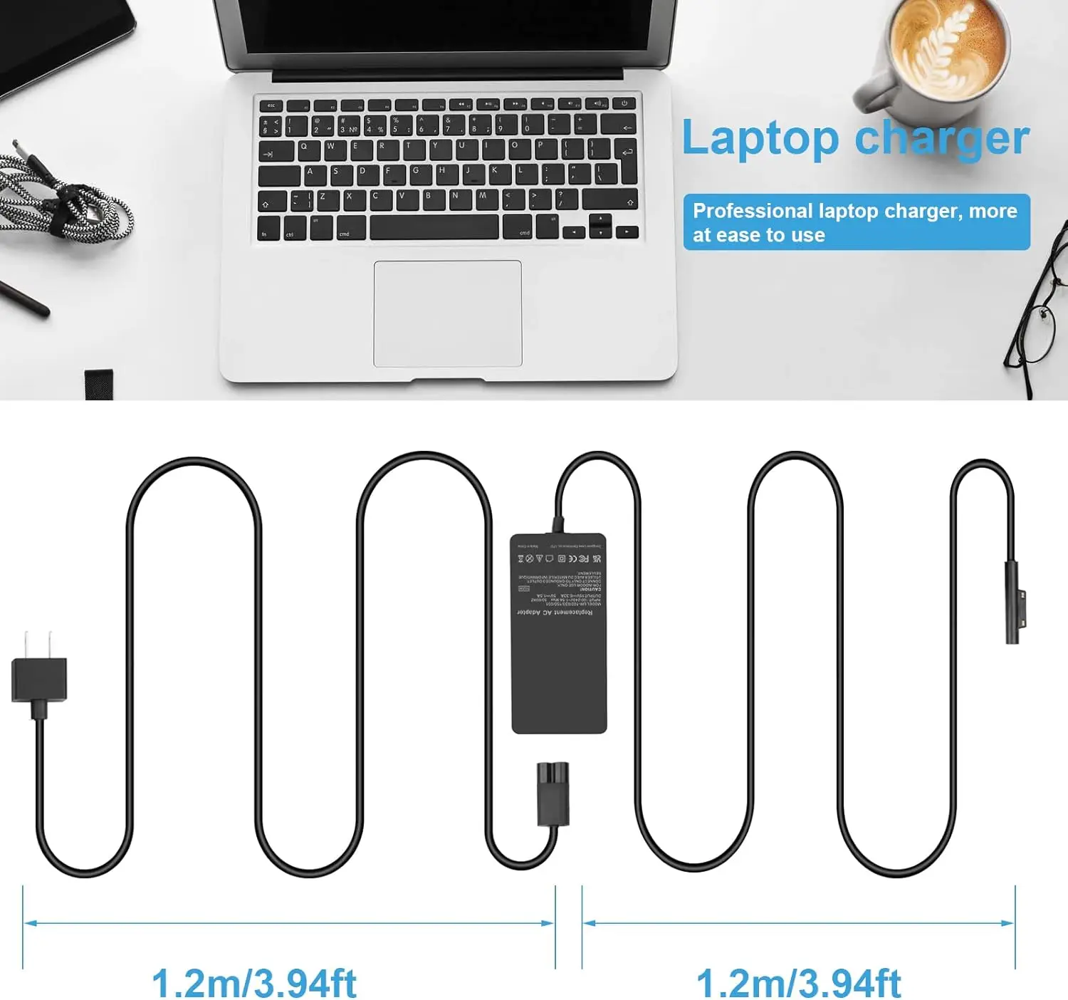 Surface Book 2 charger, 102W power supply for Microsoft Surface Book 2,Surface Pro X Pro 7, 6, 5, 4, 3