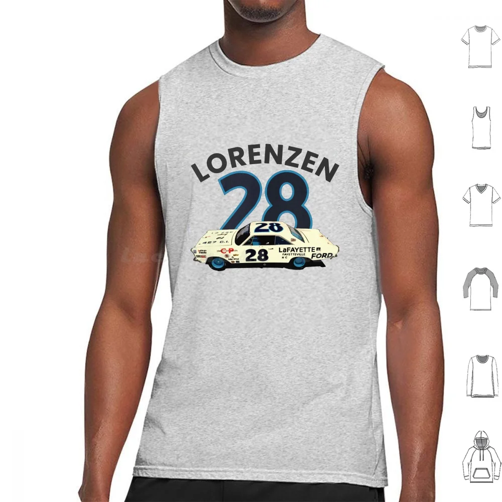 Fred Lorenzen Lafayette 1965 Tank Tops Print Cotton Fred Lorenzen Mello Yello Days Of Thunder Racing Smokey And The