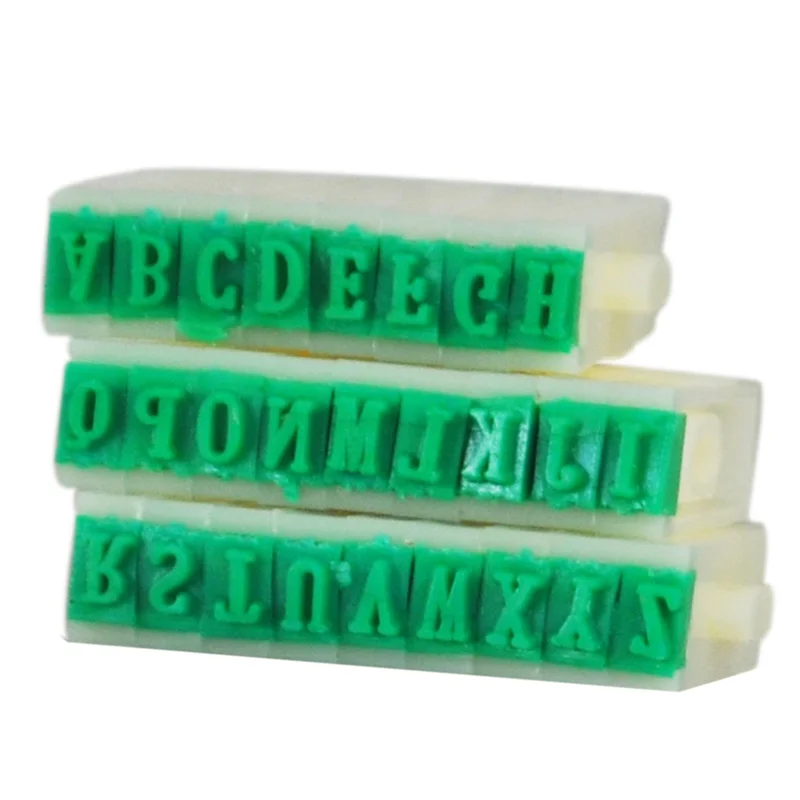 

10X Detachable 26-Letters English Alphabet Plastic Stamp Set