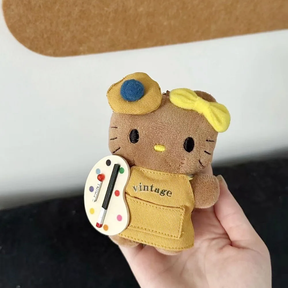 

Милый мультфильм Kawaii Sanrio Гавайи Черная кожа Hello Kitty плюшевая кукла брелок сумка кулон игрушка в подарок