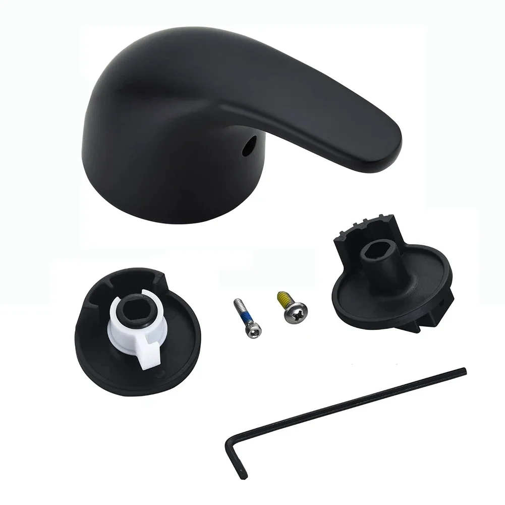 Black Zinc Alloy Shower Handle Replacement for 100657 For Durable Design Fits Variety of Valve Systems Easy Install