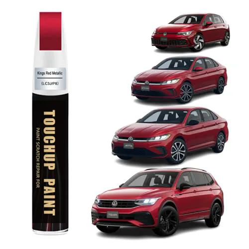 Car Touch Up Paint(Kings Red Metallic(LC3J/P8)) for Volkswagen Car Paint Scratch Repair Kit, Quick & Easy Solution to Repair