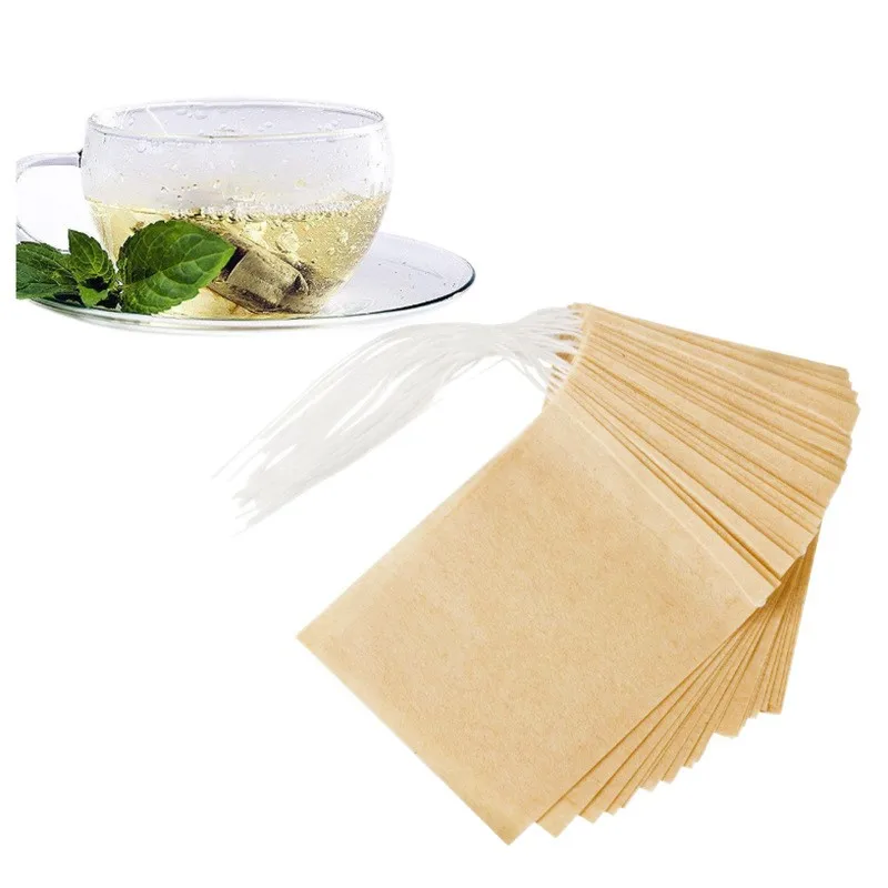 10000Pcs Disposable Tea Filter Bags for Loose Tea Biodegradable Compostable Unbleached Empty Tea Infuser Sachets With Drawstring