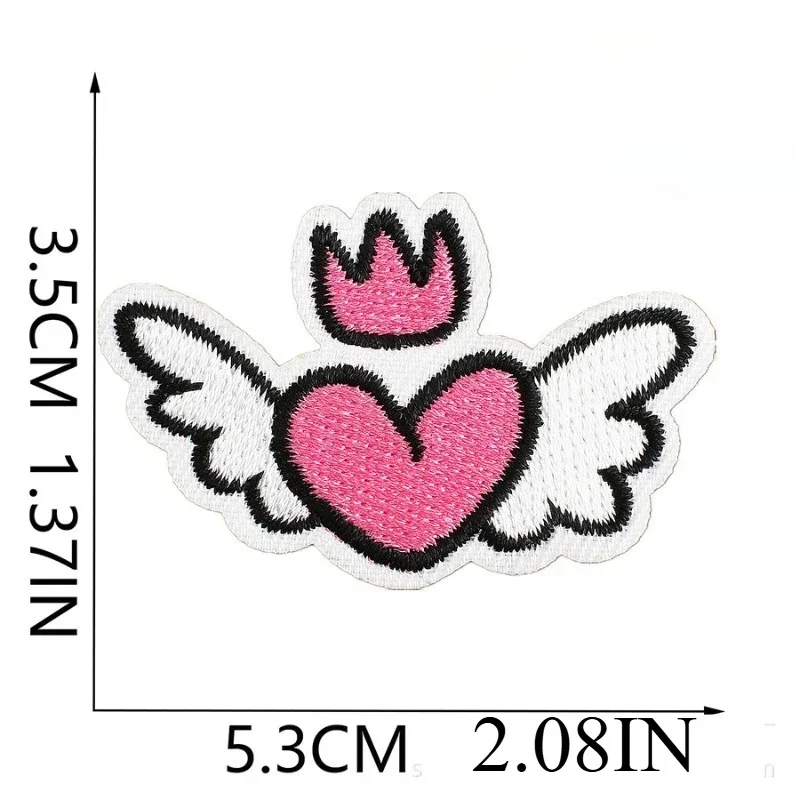 

Cartoon Bow Romantic Rose Pink Valentine's Day Embroidery Cloth StickerChapter Boy Clothes Decorative Embroidery