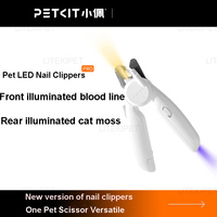 PETKIT Upgraded LED Light Cat Dog Nail Clipper PRO Cutter Professional Illuminated Blood Line Cat Moss Pet Claw Trimmer Beauty