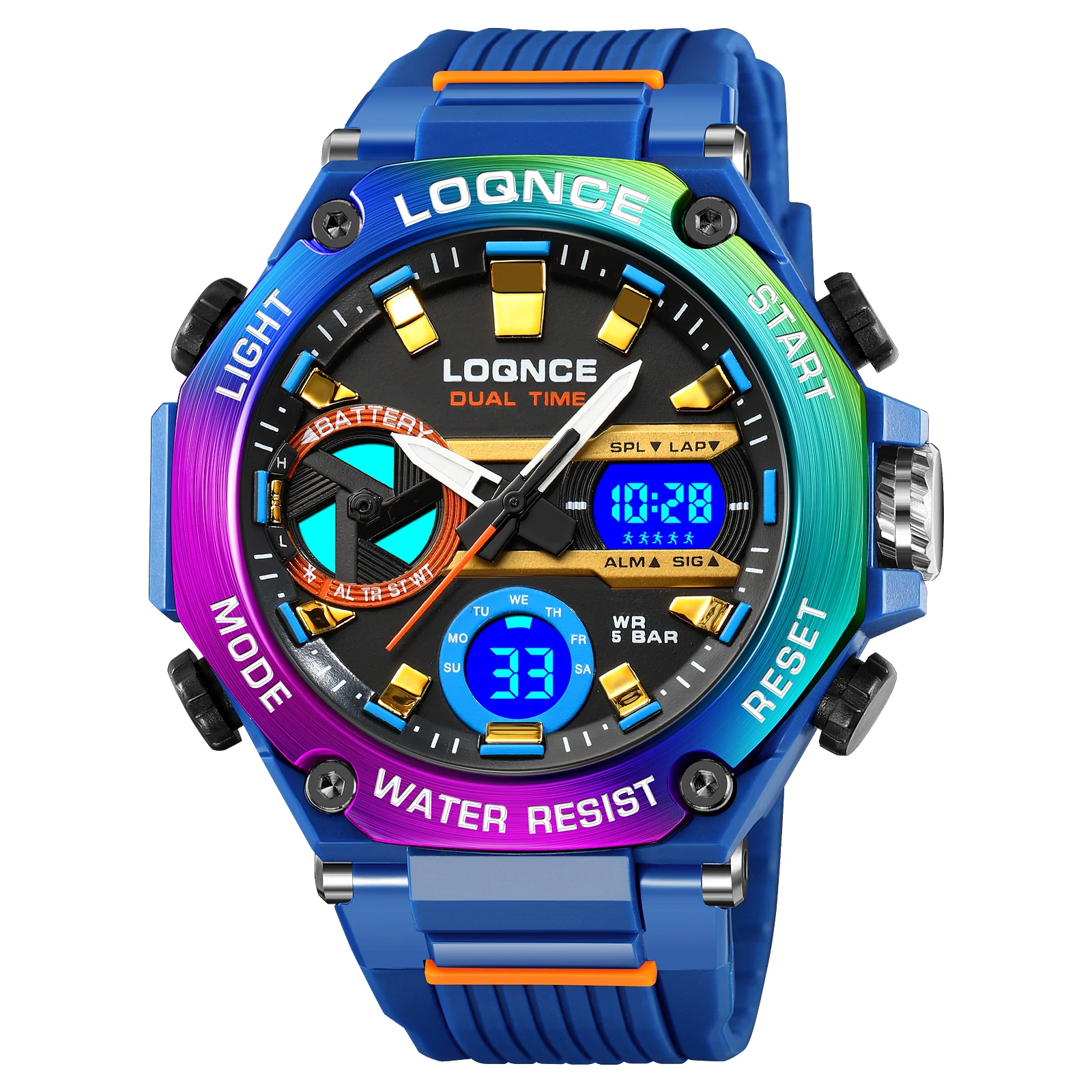 LOQNCE Brand Men Digital Watch Waterproof Watches Sport Wristwatch Dual Time Display Watch Male Relogio Masculino reloj hombre