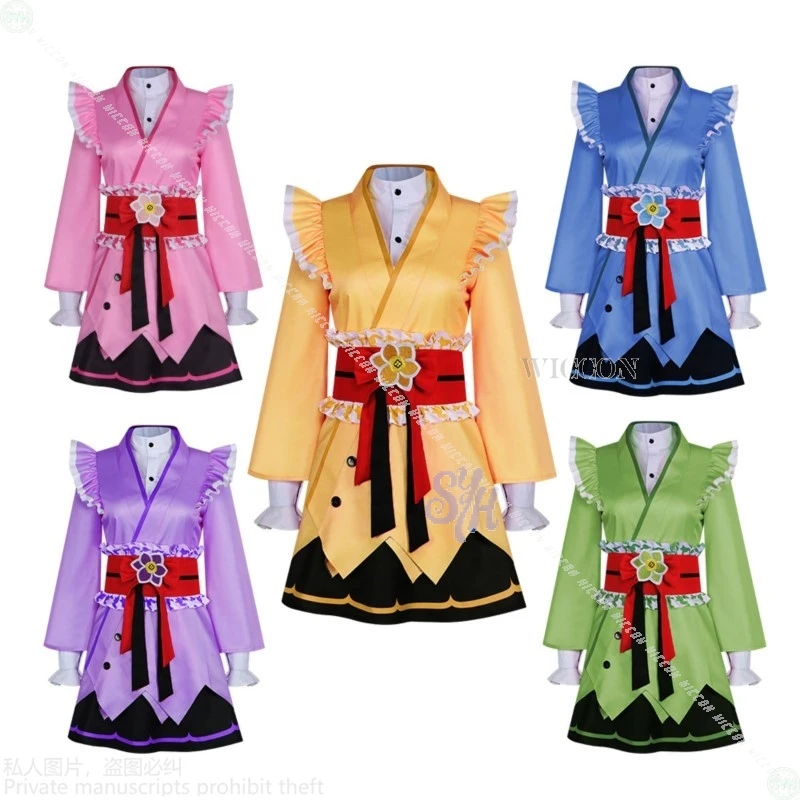 

Anime Maebashi Witches Cosplay Yuina Akagi Azu Niisato Kyoka Kitahara Choco Mitsumata Mai Kamiizumi Witch disfraz Short Kimono