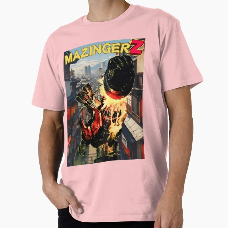 mazinger in japan battle with fist Classic Mecha Anime UFO Robot Grendizer Gift t shirt Y2K clothes All size Tops Cartoon Tee