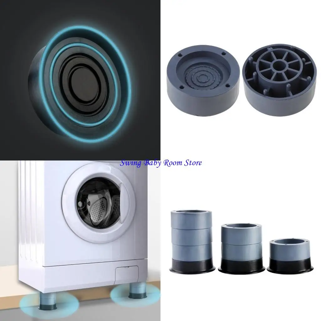 K1AD Adjustable Heighten Washing Machine Anti Vibration Pad Anti-slip Cushion Feet