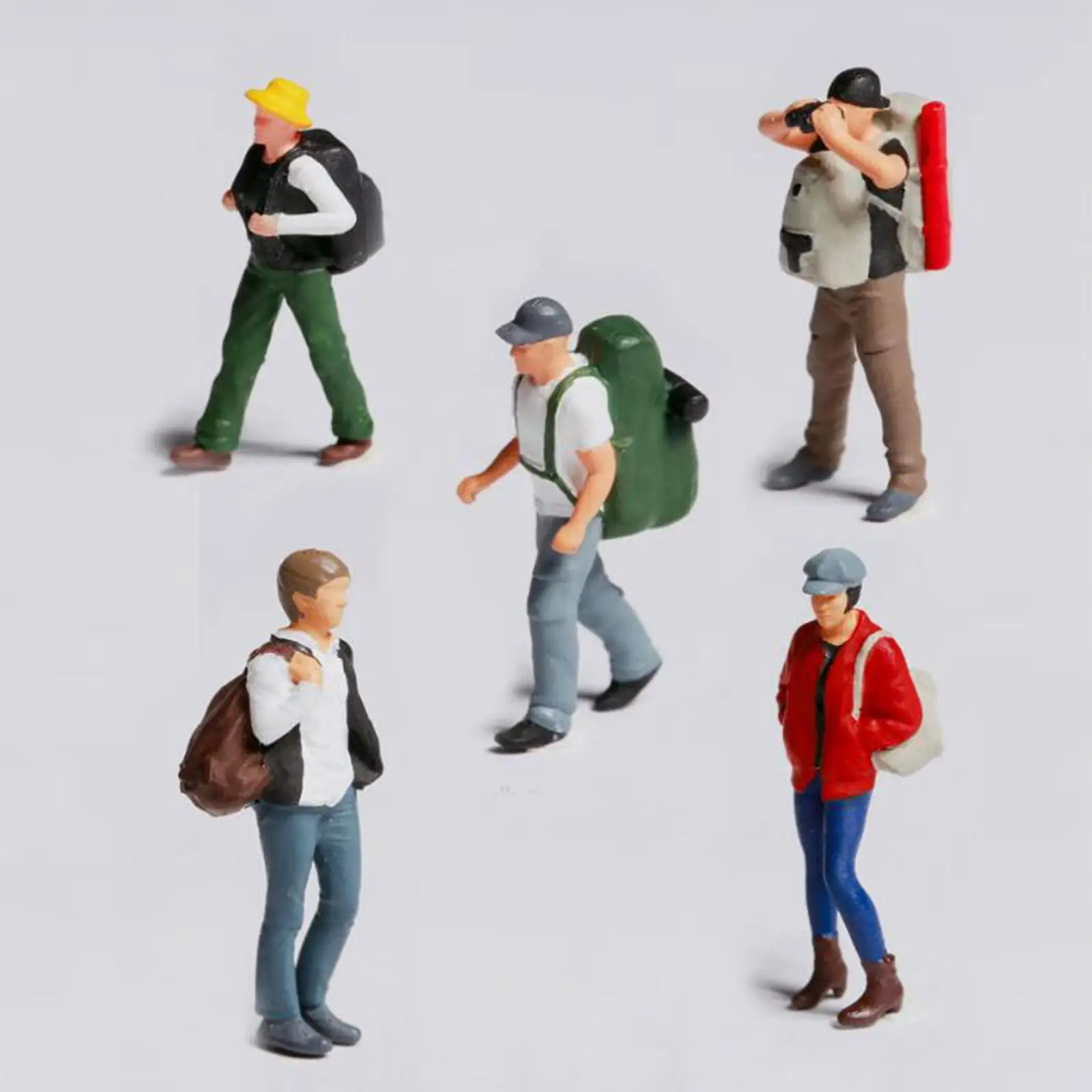 Figuras de personas 1/64, modelo de trenes arquitectónicos para accesorios, micropaisaje