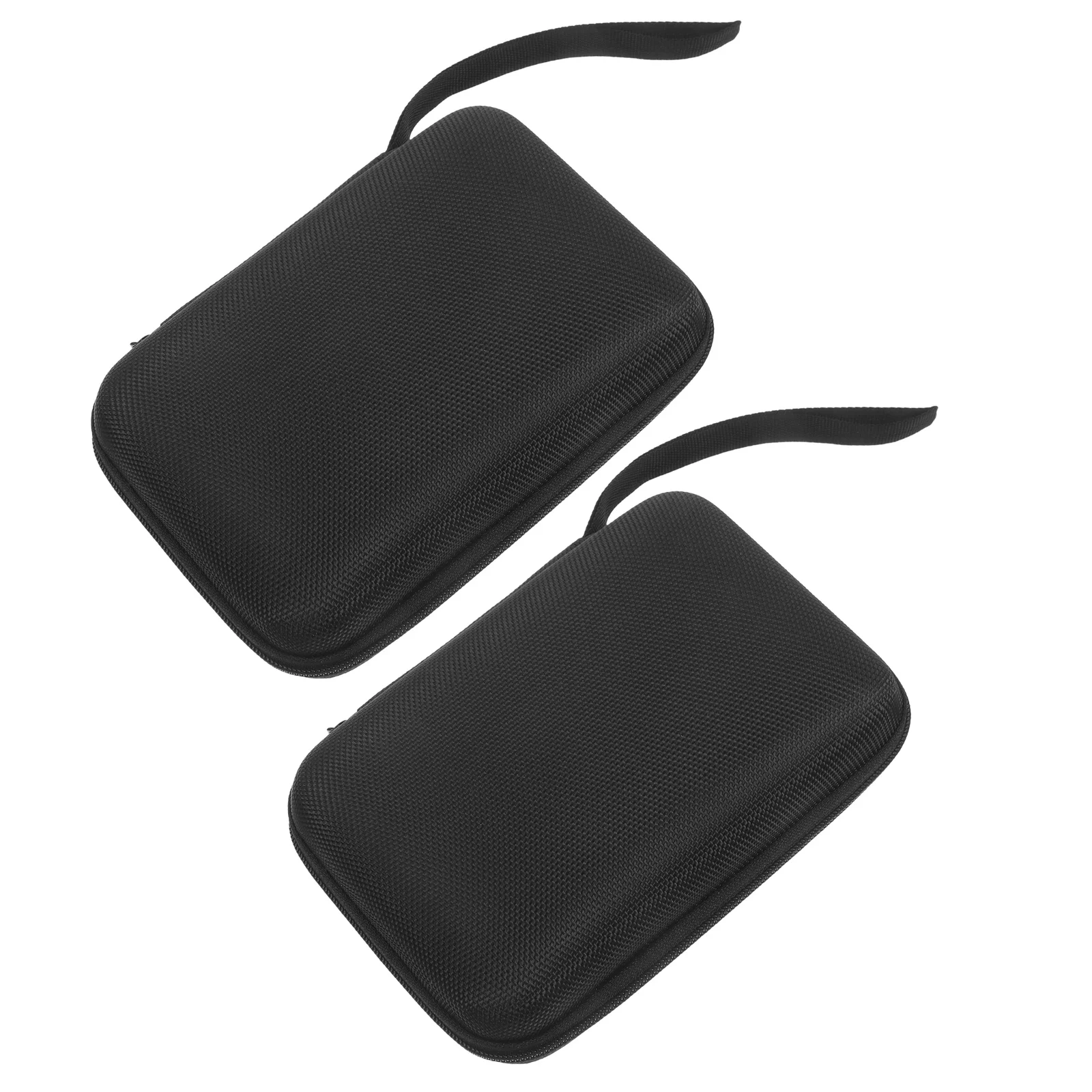 2Pcs Rectangle Eva Hard Drive Storage Case Portable Durable Hard Shell Zipper Organizer Travel Carrying Pouch Electronics
