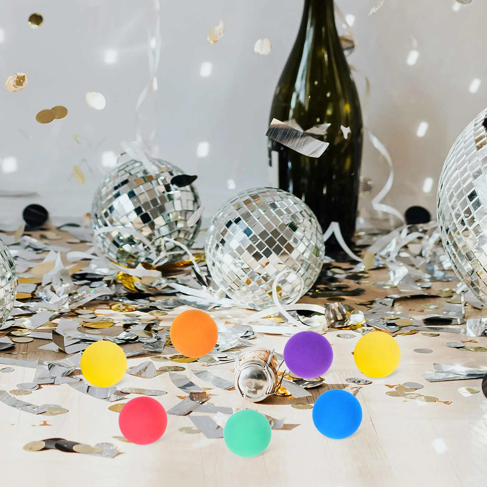 VICASKY 24 Stück 1,6 Zoll weicher Stress-Mini-Schwamm für Kinder, Partygeschenke, verschiedene Farben, leicht, lustiges Indoor-Spielzeug