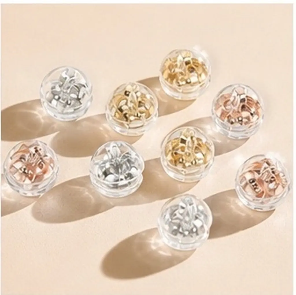 60Pcs Silicone Ear Back Stoppers Replacement Clear Earring Backs Secure Hold Soft Safety Pierced Ears Flat Stable