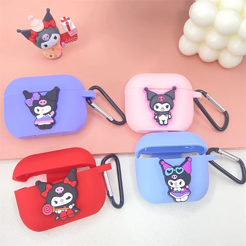 MINISO Sanrio Kuromi Earphone Cover For Apple AirPods 1 2 3 Generation Airpods Pro/Pro2 Wireless Bluetooth Headphone Soft Case