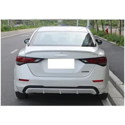 Car Rear Wing for Nissan Sentra Sylphy Spoiler 2020-2024 Glossy Black Tail Fin Accessories