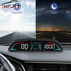 Car OBD B3 Head Up Display Smart Digital Speedometer Multifunctional Overspeed Alarm Voltage RPM Function Water Temp Dashboard