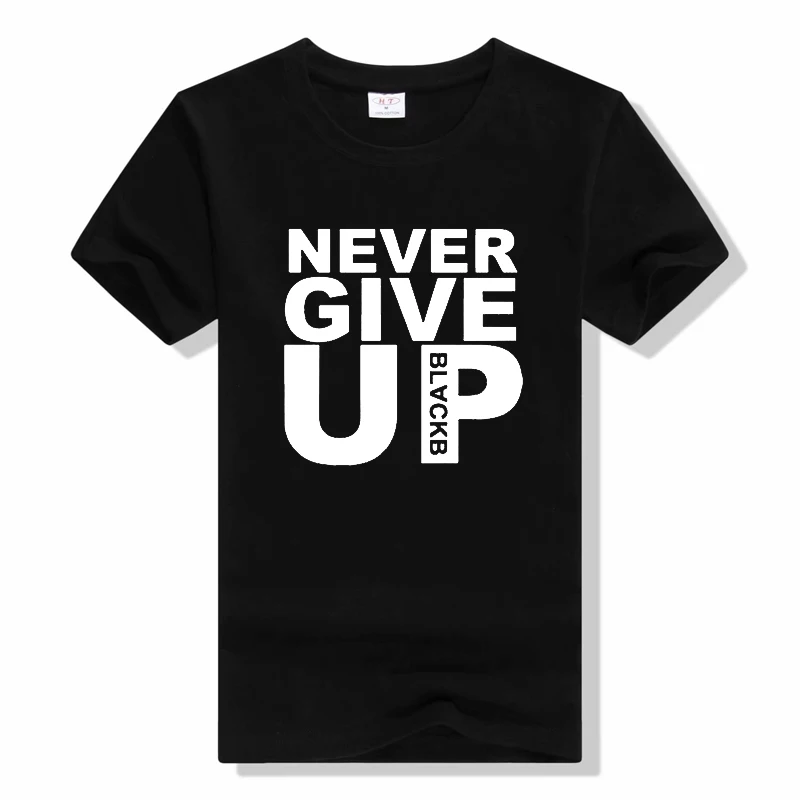 

never give up t shirt fashion Casual Cotton Mens Shirt Summer O-Neck Tops Tees unisex sport short sleeved letter t shirt