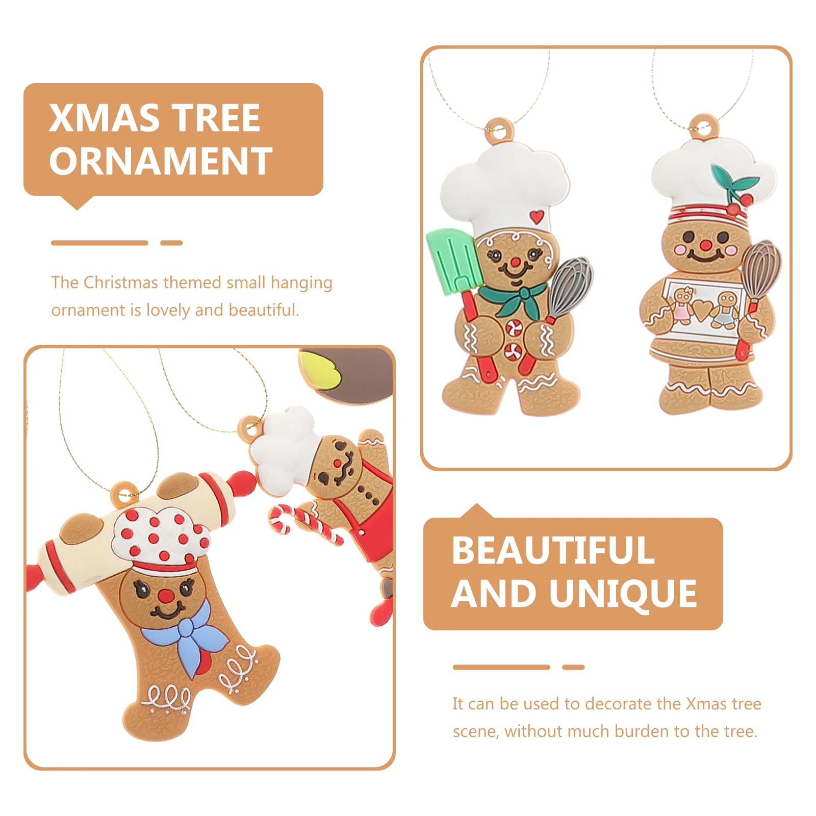 

Gingerbread Man Christmas Home Decoration Hanging Decorative Xmas Tree Christmas Hanging nament Supplies Reusable Festive