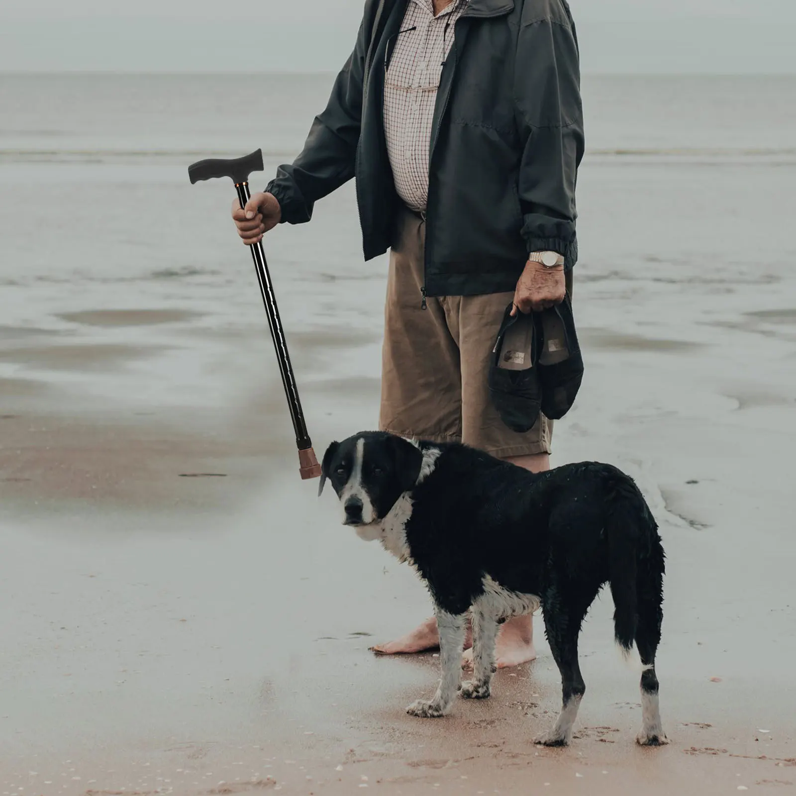 

2Pcs Replacement Cane Handle Grips Non-Slip Comfortable Ergonomic Design for Crutches Walking Sticks Outdoor Mobility Support