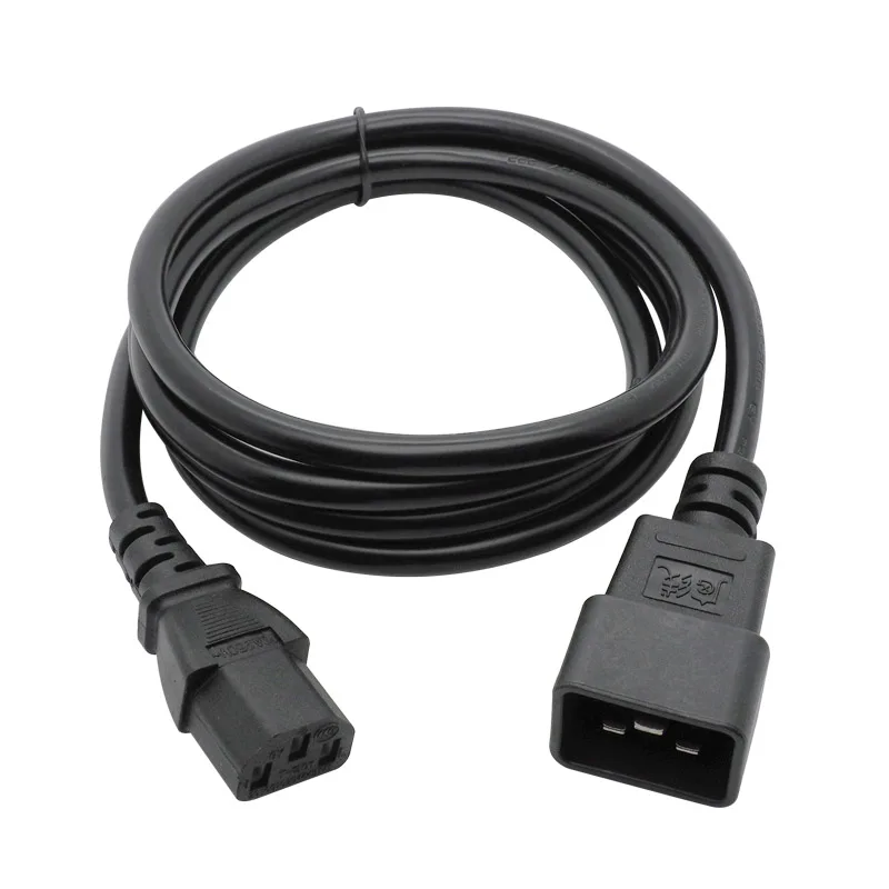 C20-C13 IEC320 C20 Điện AC Dây Nối Dài Cáp 3Pin Nam Cắm Để C13 Nữ Ổ Cắm 1.8M PDU Phân Phối Bộ Chuyển Đổi