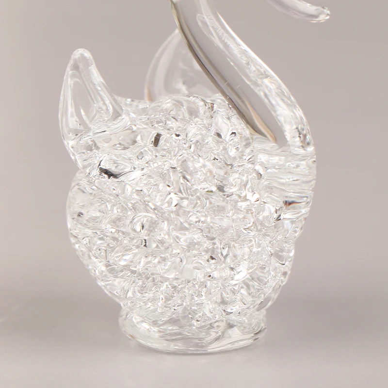 1Pc Crystal Swan figurine Glass Animal Ornament Swan Crystal Figurines Home Desk Decoration Miniature Creative Gift