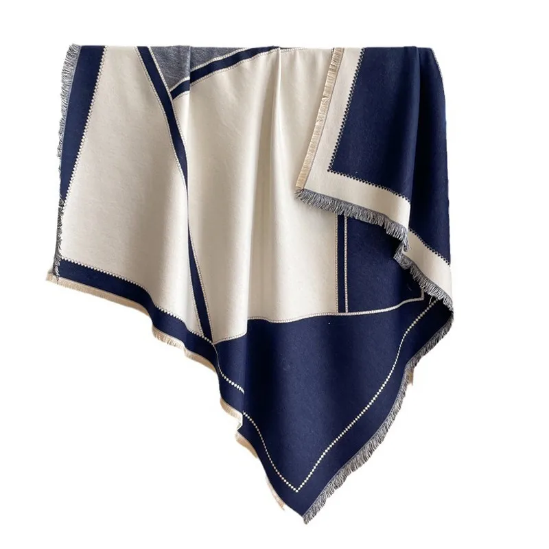 Luxury Cashmere Sacarf For Women Horse Floral Thick Winter Blanket With Tassel Square Shawl And Wrap Bufanda Warm Poncho Echarpe