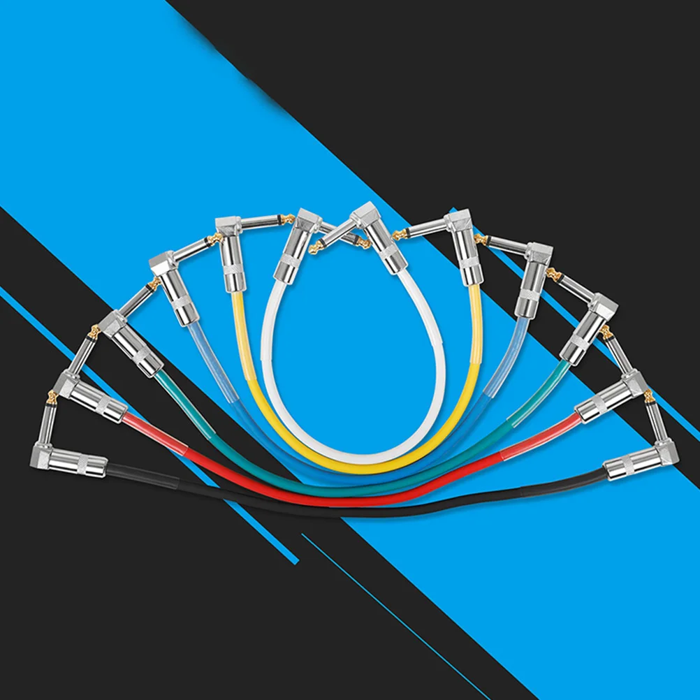 

Electric Guitar Connection Cable 6.35mm Patch Cable for Pedal Board Instruments Minimalist Design Flexible Length Clear Signal