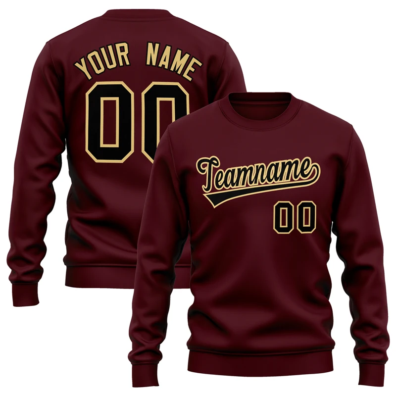 

Custom Hoodie for Man Youth Personalized Pullover Loose Sweatshirt Stitched Team Name And Number
