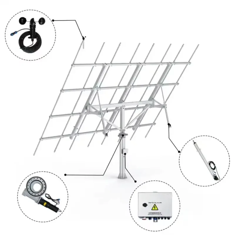 

Dual Axis Solar PV Tracking System Bracket - 2 Axis PV Sun Tracker - Solar Tracker Bracket - Solar Trackers