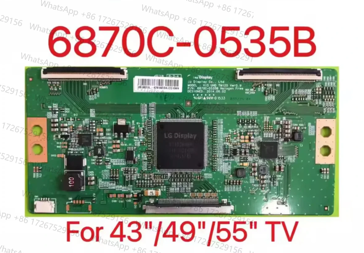 Original logic board V15 UHD TM120 VER0.9 6870C-0535B 6870C-0535C T-CON for: 43inch 49inch 55inch TV