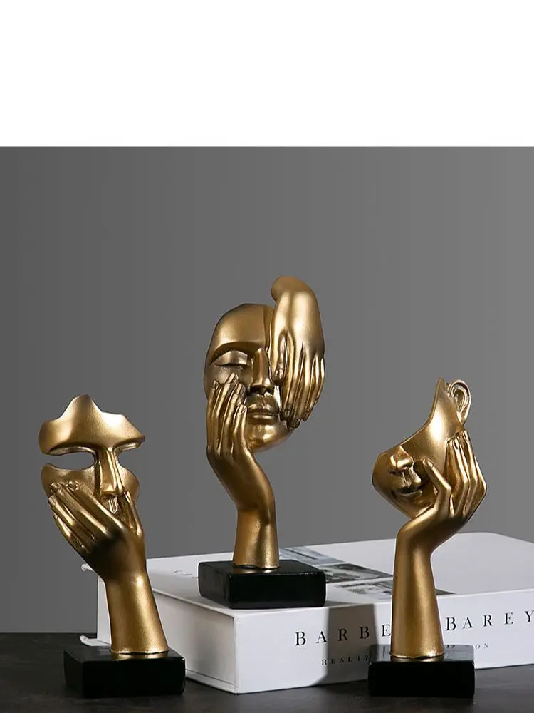 Żywiczne abstrakcyjne maski statuetki europejskie miniaturowe figurki do wnętrza domowego biura studium pulpit rysunek ozdoba wystrój prezent — zdjęcie 2