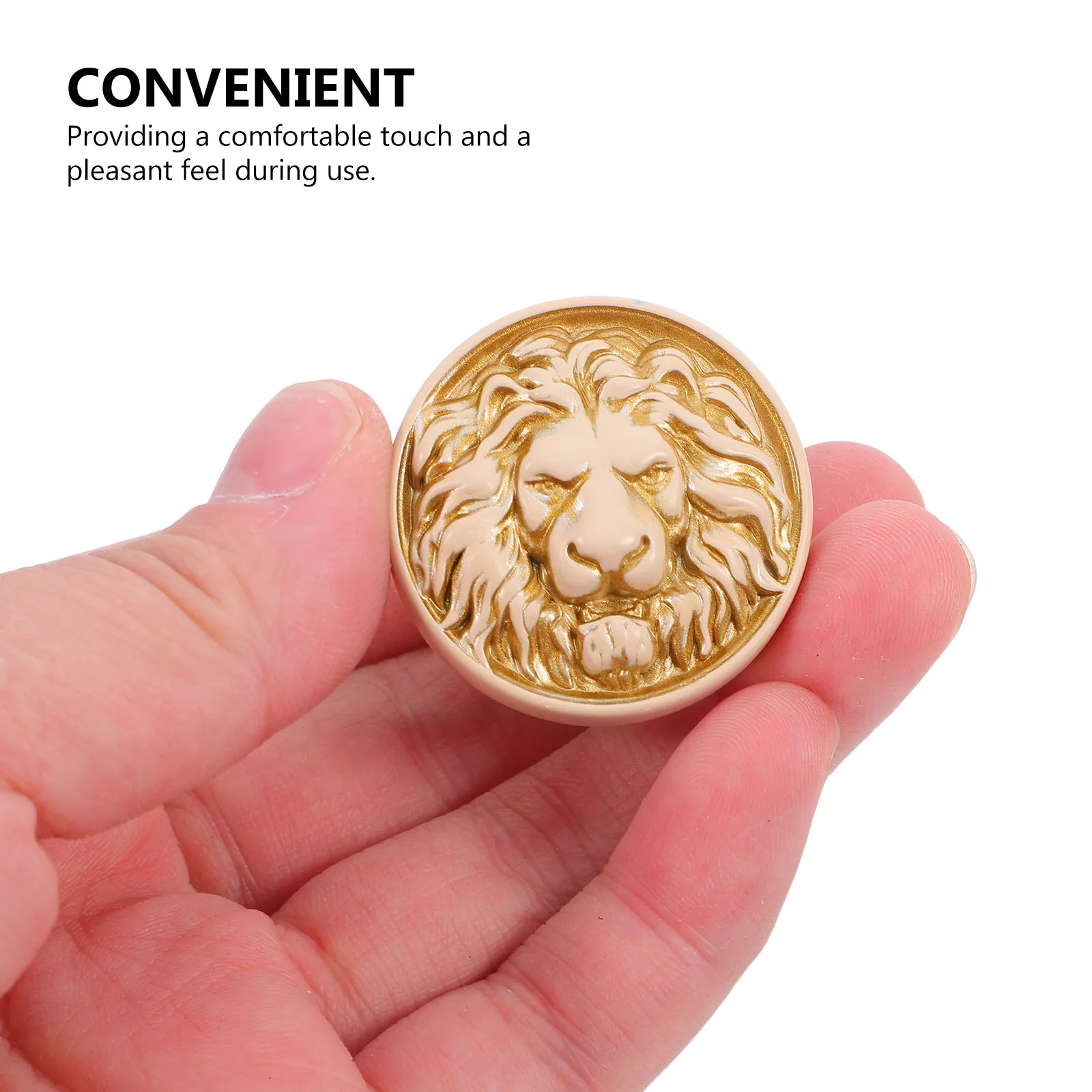 

3pcs Zinc Alloy Lion Head Cabinet Knobs: Durable Vintage Drawer Handles For Wardrobe Cupboard Dressers Smooth Single Hole Door