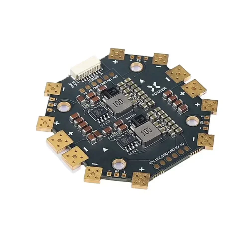 For Foxeer PDB400 8S 400A PDB Dual Battery Pad 12 Hubs For RC Multirotor Airplane Helicopter FPV Long Range Cinelifter DIYUniFly