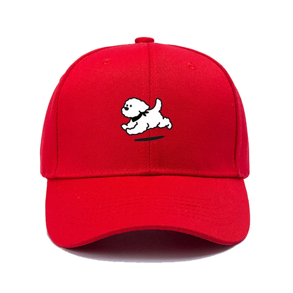 Men's and women's casual cartoon cat and dog print couple style fashionable duckbill hat sunshade hat baseball cap