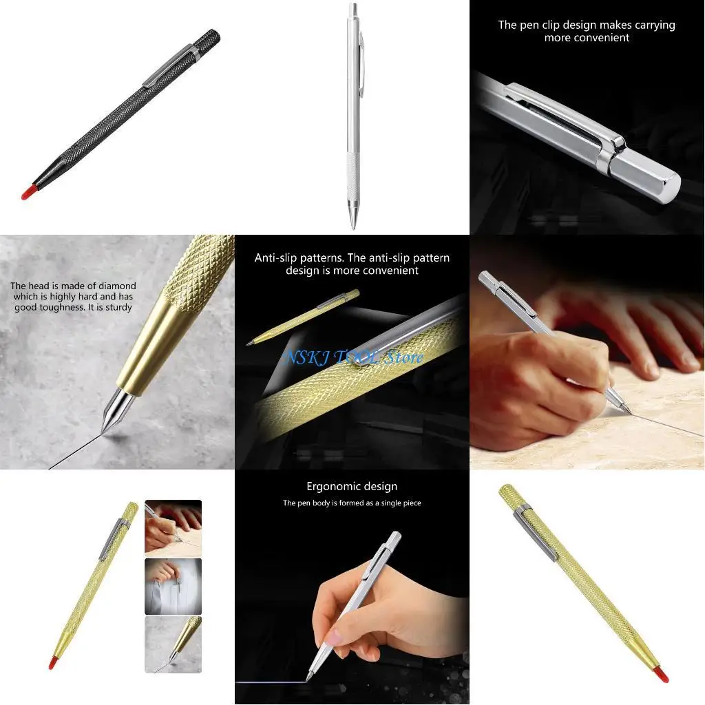 

L8RC Многофункциональные маркировочные ручки из сплава для точной резки стеклянной плитки, гравировки металла и выполнения задач