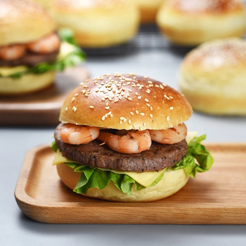 

1Pcs Burger Mold 4 Inch Golden Nonstick Round Cheesecake Baking Tool Home Oven Toast Manual Burger Maker