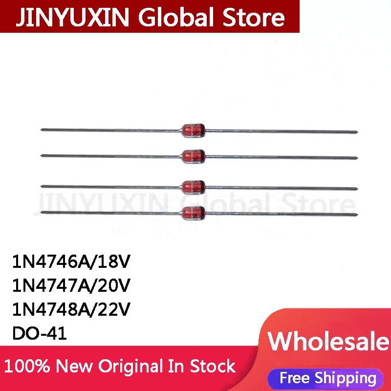 200Pcs 1N4746A 18V 1N4747A 20V  1N4748A 22V DO-41 Diode Wholesale