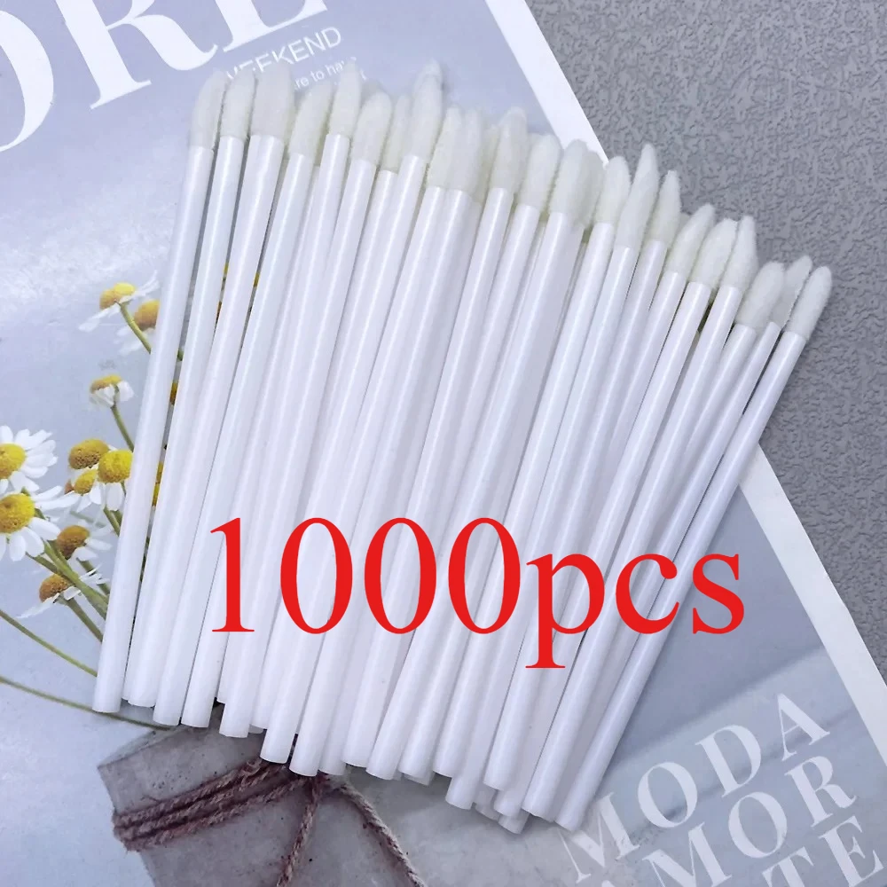 Wholesale 100/1000 PCS Disposable Lip Brush Women Accessories Lipstick Gloss Wands Applicator Perfect Best Make Up Tool Hotting image 3