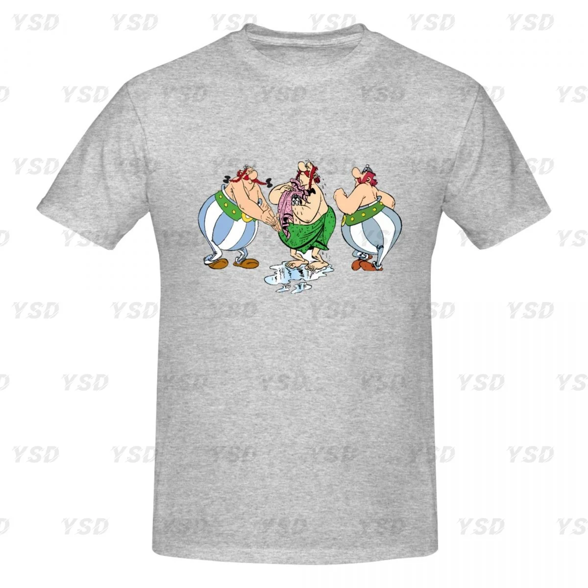 Camiseta deportiva ajustada de algodón para hombre Asterix catoon, ropa deportiva para gimnasio, camiseta con estampado de gran tamaño