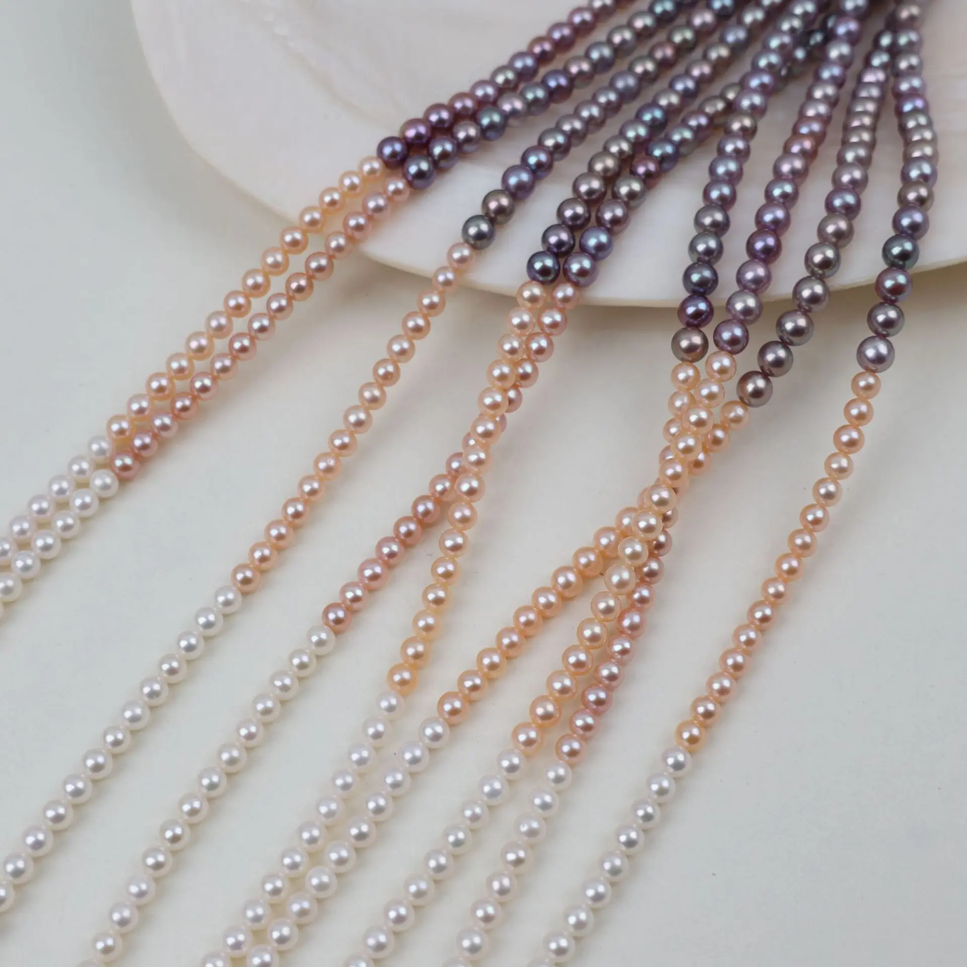 

Candy Color Gradient Freshwater Pearl 3.5-4.5mm For Jewelry Making DIY Versatile Collarbone Chain Bracelet Earrings Accessory