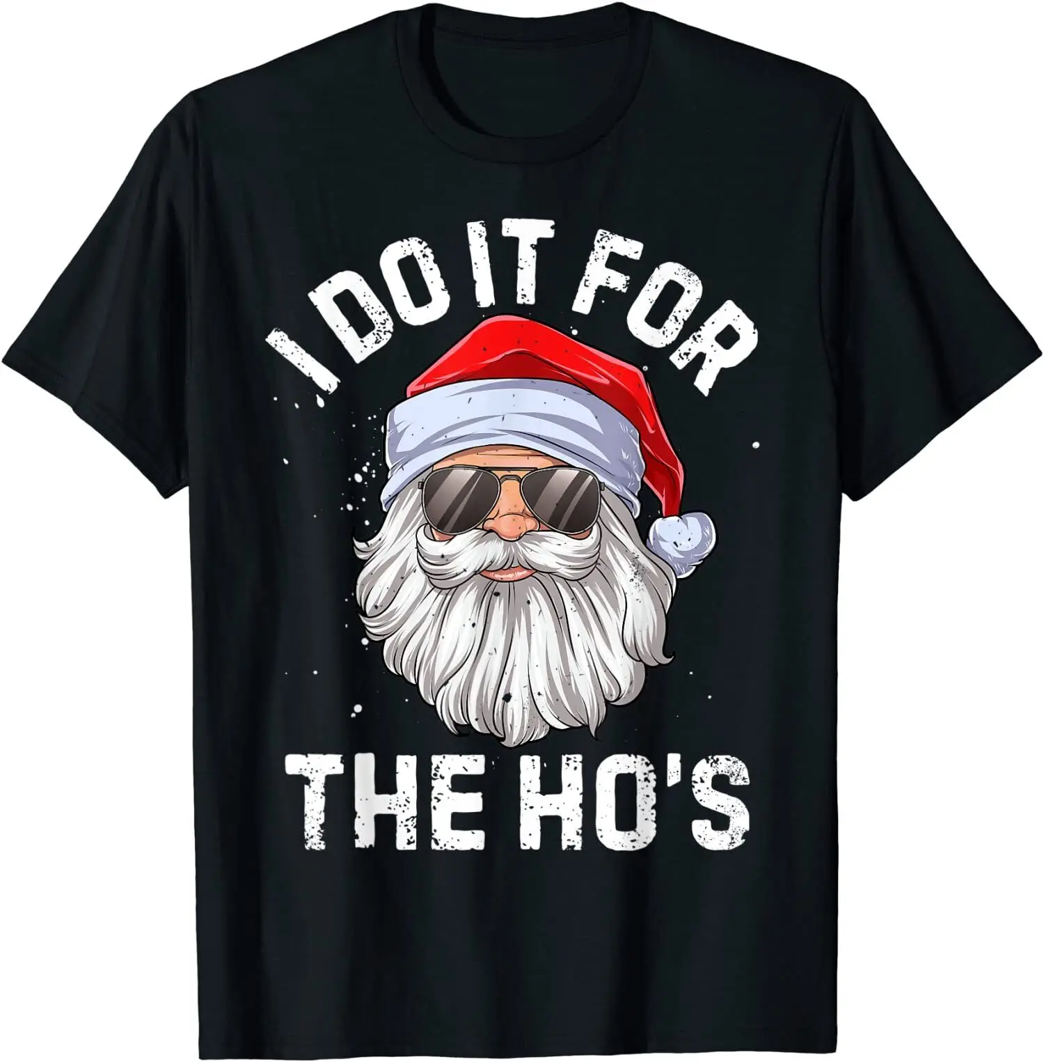 

NEW I Do It For The Ho's Funny Inappropriate Christmas Men Santa T-Shirt