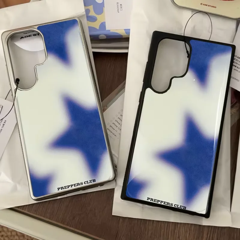 Koreanische Ins Blue Star Grad – Phone Cases Blue Bewertung und Preis