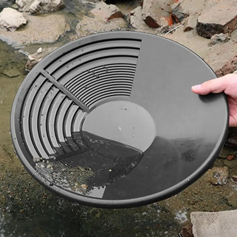 Durable Gold Pan Plastic Large Capacity Gold Panning Tools with Riffle Design Prospecting Tool For Gold Mining Metal Detect