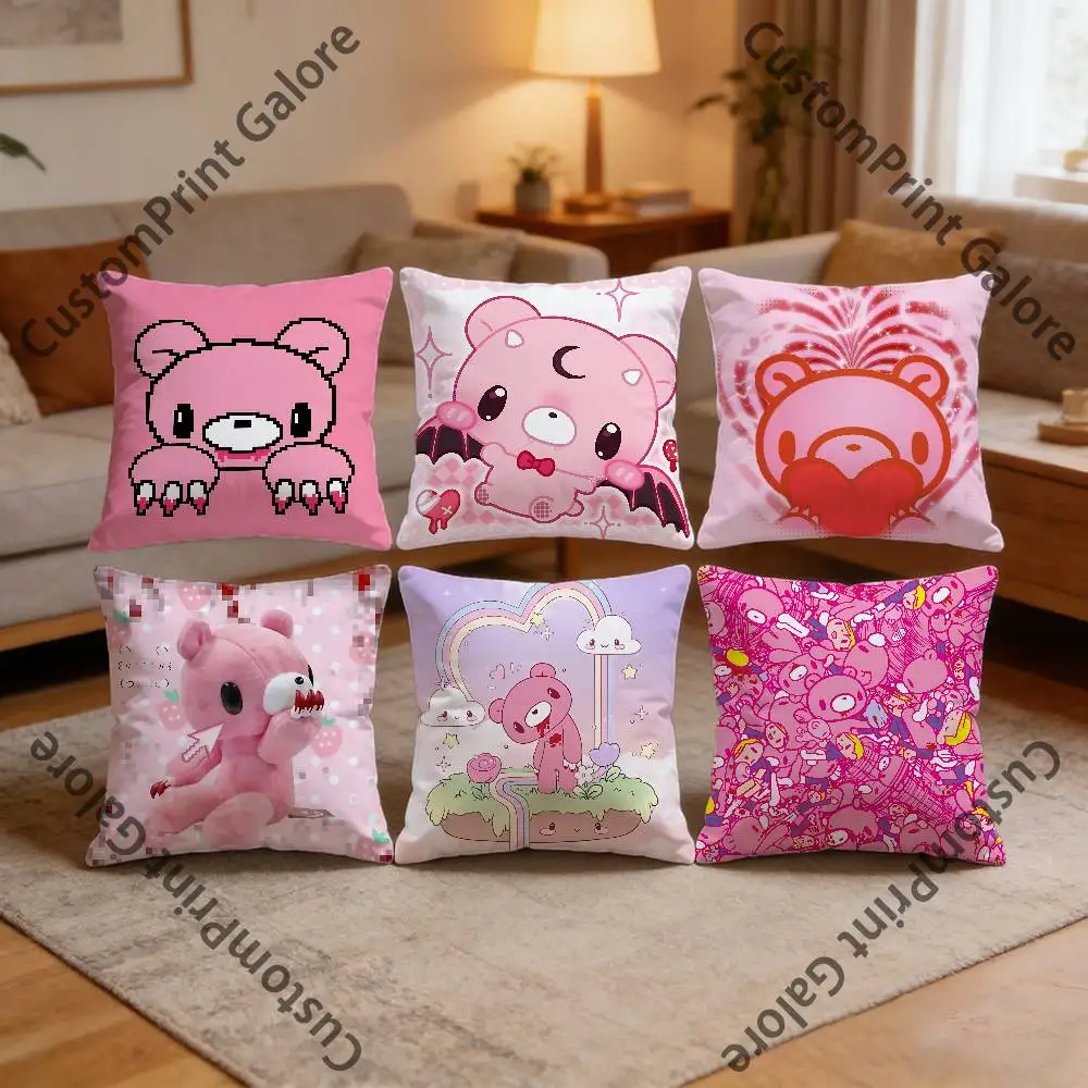 

G-Gloomy B-Bear Pillow Cases for Bedroom Living Room Sofa Home Decor Polyester Cushion Cover with Zipper