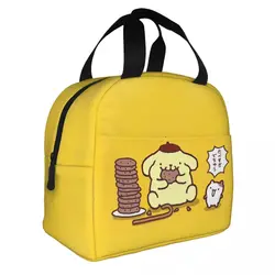 Pom Pom Purin biscotti accovacciati sacchetti per il pranzo isolati borsa termica contenitore per il pranzo Tote portatile Lunch Box Girl Boy College Outdoor